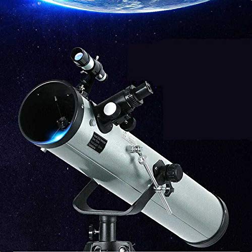 FotoCart 76AZ Reflector Astronomical Telescope (Suitable for Earth and Universe) (Silver) - Image 1