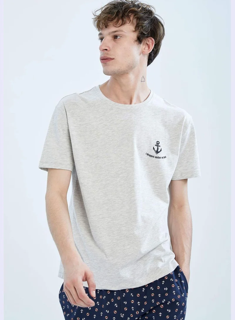 ديفاكتو Regular Fit Short Sleeve Polka Dot Print Pyjama Set