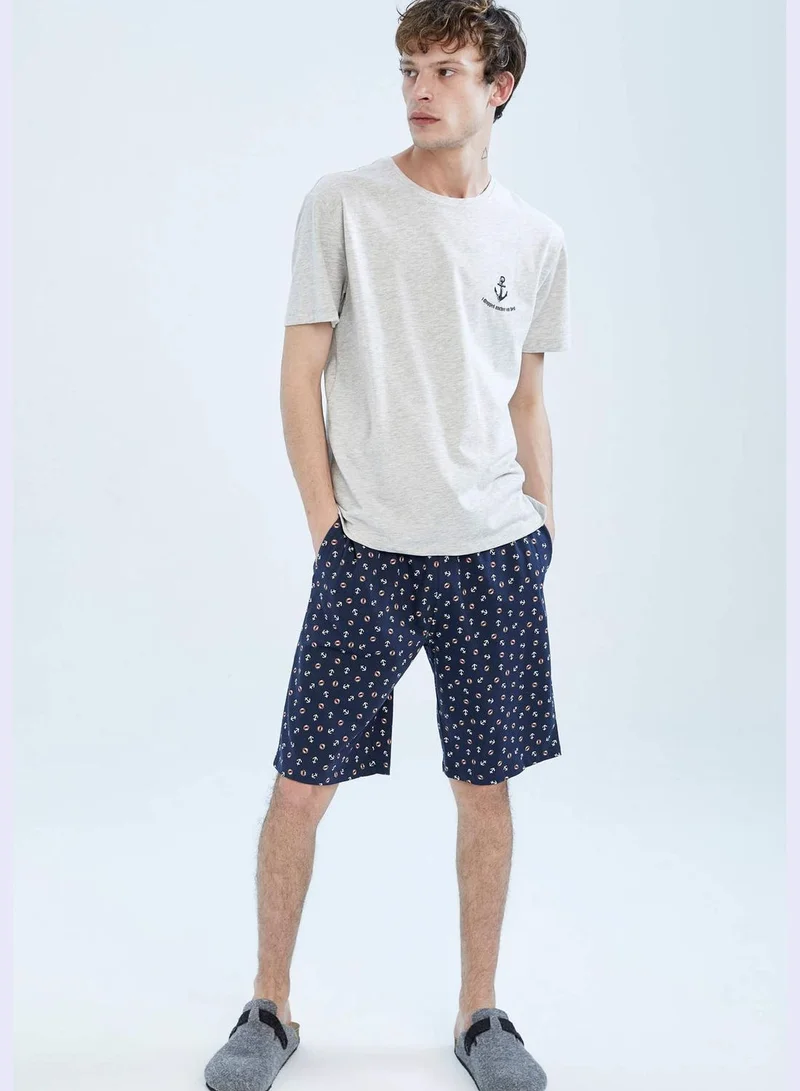 ديفاكتو Regular Fit Short Sleeve Polka Dot Print Pyjama Set