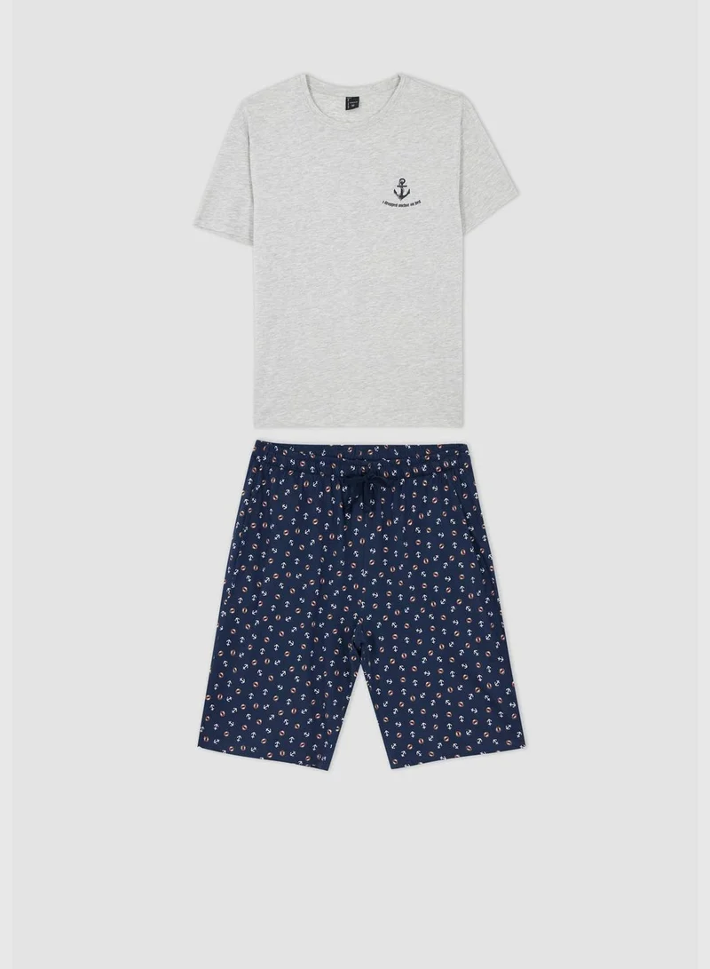 ديفاكتو Regular Fit Short Sleeve Polka Dot Print Pyjama Set