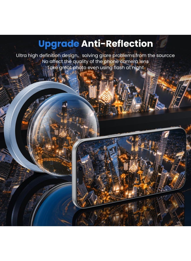 Camera Lens Protector for iPhone 17 Pro/iPhone 17 Pro Max , HD Tempered Metal Glass Camera Screen Protector Cover Film Accessories, blue - Image 2