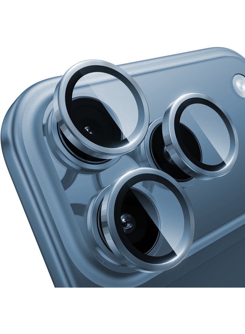 Camera Lens Protector for iPhone 17 Pro/iPhone 17 Pro Max , HD Tempered Metal Glass Camera Screen Protector Cover Film Accessories, blue - Image 1
