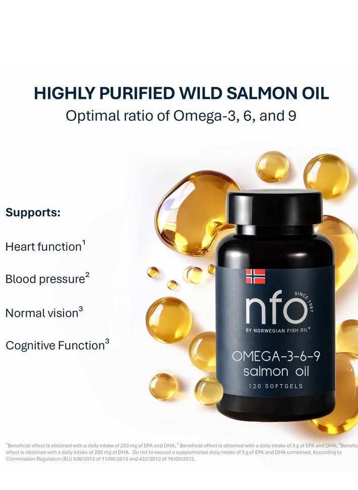 NFO NFO OMEGA 3 6 9 SALMON OIL [120 Capsules]  - Image 2
