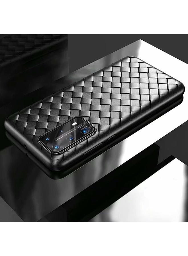 اس-توب جراب لهاتف Huawei P40، جراب TPU مانع للانزلاق بنمط كلاسيكي منسوج وجيد التهوية - Image 2