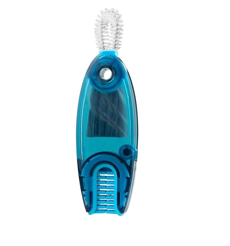 CraftinAround 3 in 1 Cup Lid Cleaning Brush Set Multifunctional Bottle Brush Cleaner Tiny Bottle Cup Lid Brush Straw Cleaner Tools Mini Silicone Bottle Cup-Holder Cleaner 1pc Grey - Image 3