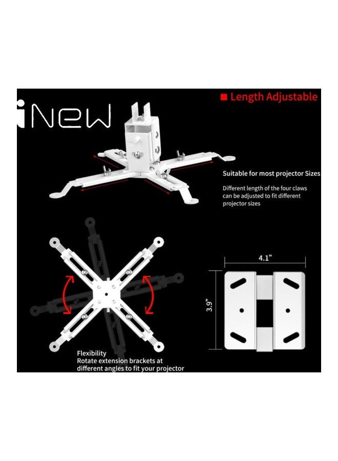 NIBEMINENT Ceiling Projection Mount Bracket White  - Image 3