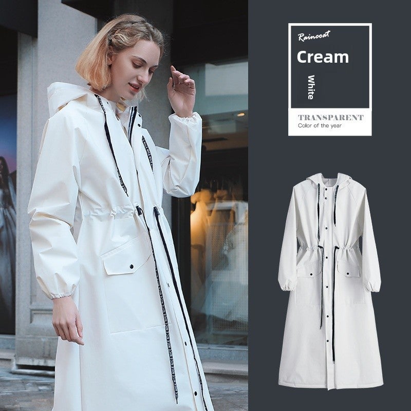 Generic Oversized Waterproof Full Body Rainwear cream white