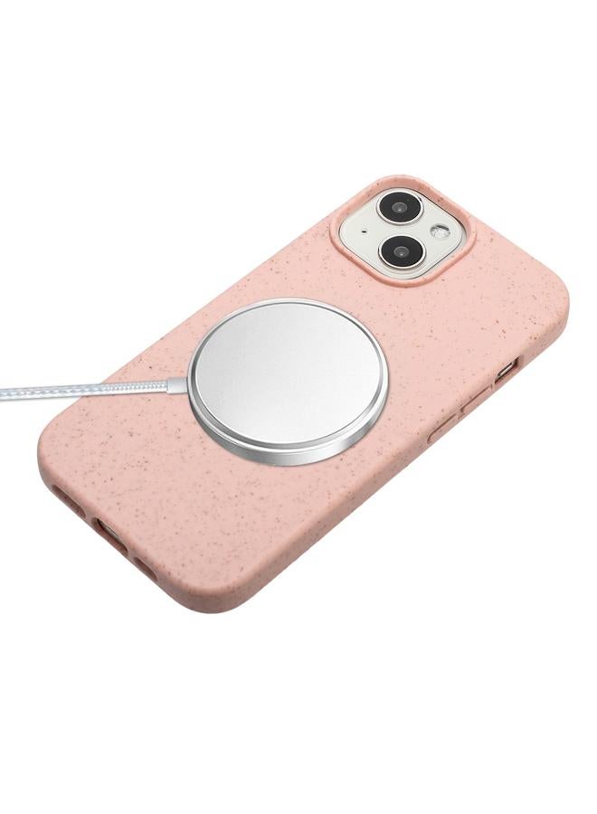 اس-توب جراب لهاتف iPhone 15 Plus مصنوع من مادة القش المغناطيسية Wheat MagSafe + جراب هاتف TPU مع حبل - Image 2