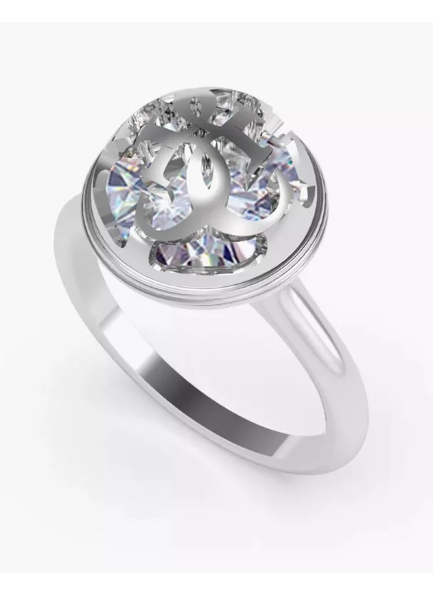 GUESS Crystal Detail Single Circle Ring