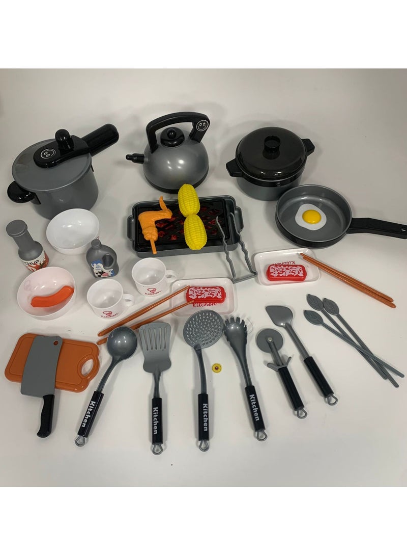 36Pcs Play Food Sets for Kids Kitchen, Safe Kitchen Playset, Utensils Cookware Toys, Playful Learning Kitchen, Educational Pretend Play - Image 2