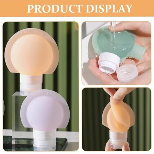 BELLOX ENTERPRISE Silicone Lotion Bottle | 60ml Reusable Portable Travel Bottles for Toiletries | Squeeze Container Dispenser Silicone Bottle For Shampoo, Lotion, Soap, Liquids (3 Pack, Multicolor) - Image 5
