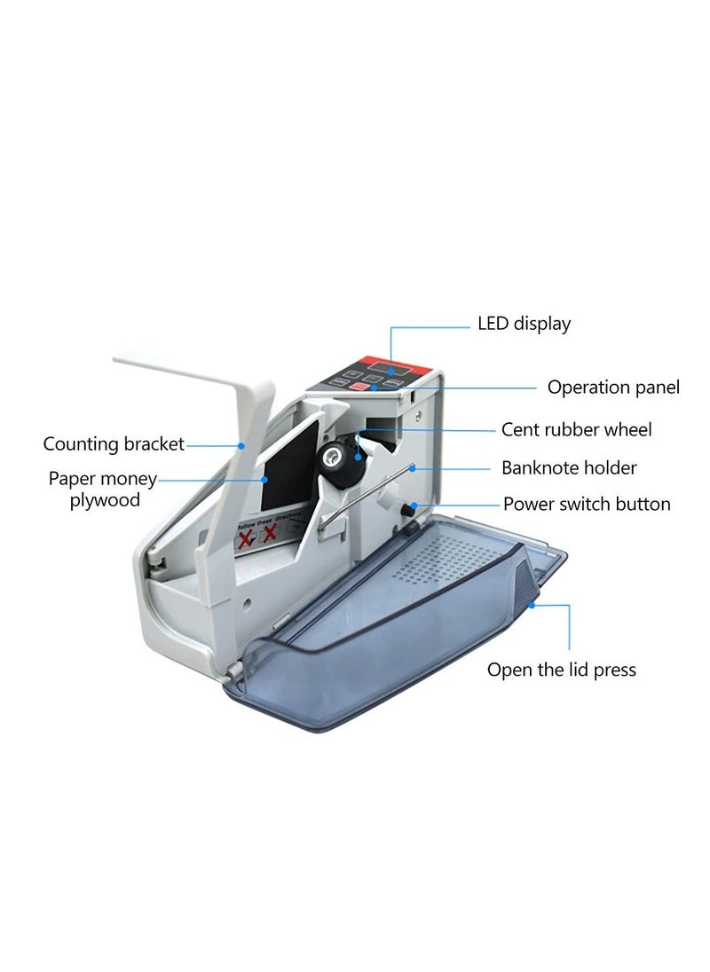 Generic Portable Mini Banknote Counter V40 - 600 Notes/Min with LED Display  - Image 2