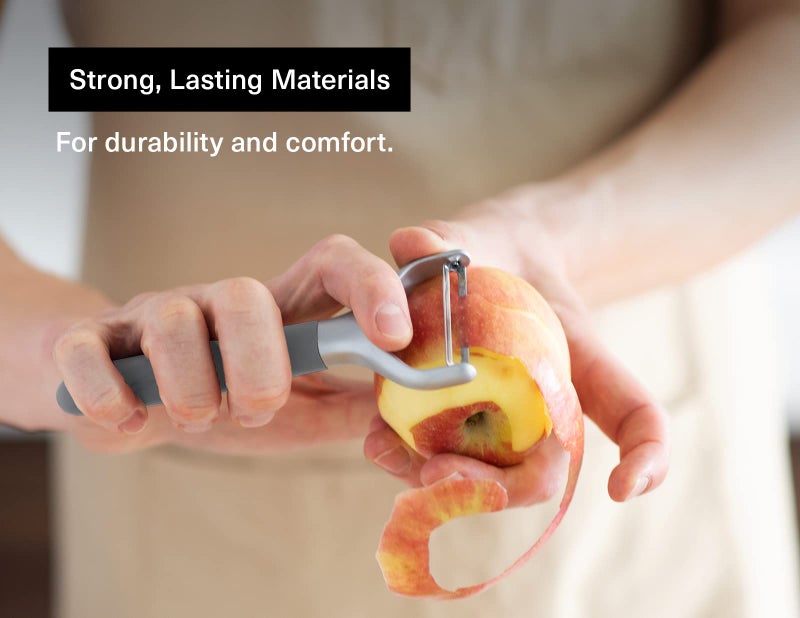 Misen Stainless Steel Vegetable Peeler - Dishwasher Safe Y Peeler - Easy to Use with Potatoes, Cabbage, Carrots, and More - Progessional Grade Kitchen Tool - Gray - Image 3