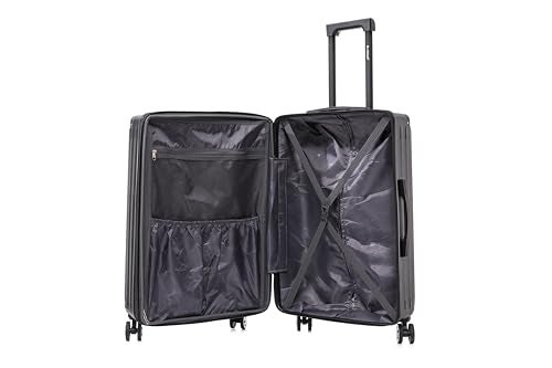 Rockland 3 Luggage Set, 2-Piece Hardside Spinner Wheel Uprights with Tote, Black - Image 5