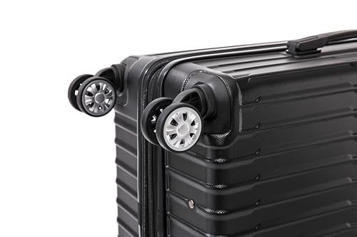 Rockland 3 Luggage Set, 2-Piece Hardside Spinner Wheel Uprights with Tote, Black - Image 4