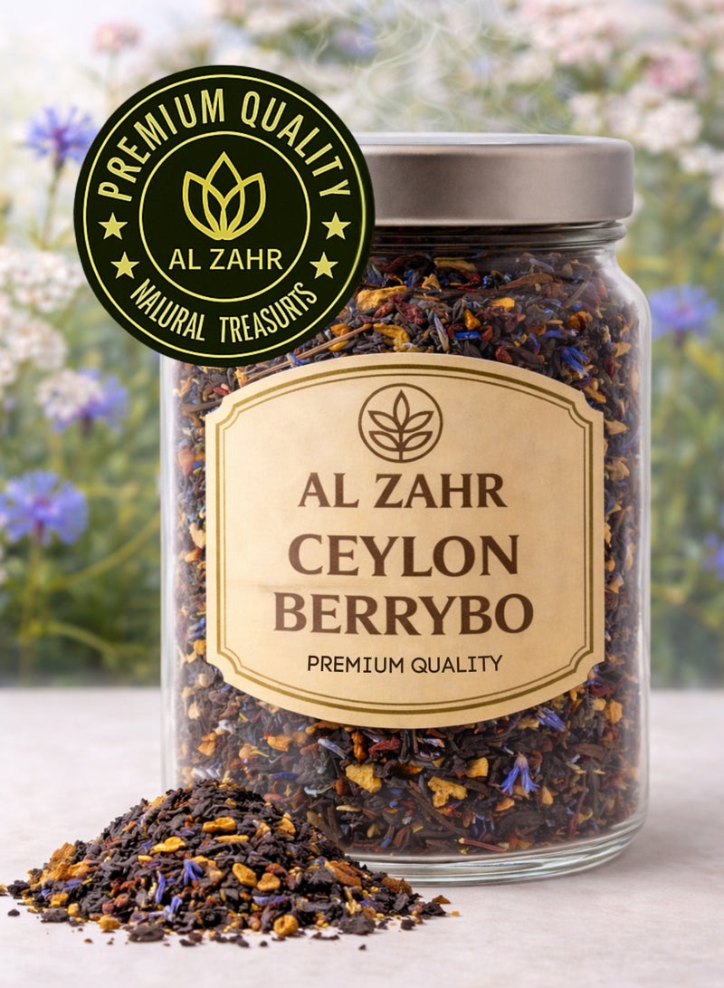 زهر شاي سيلان بيري بو (شاي شاي سيلان بيري بو) - شاي أسود سيلاني فاخر بنكهة التوت والزهور | مزيج أعشاب طبيعي من أوراق الشاي السائبة للاستخدام في البستنة والزراعة وشرب الشاي الفاخر. - Image 2