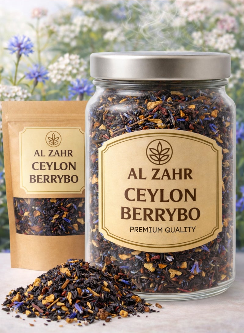 زهر شاي سيلان بيري بو (شاي شاي سيلان بيري بو) - شاي أسود سيلاني فاخر بنكهة التوت والزهور | مزيج أعشاب طبيعي من أوراق الشاي السائبة للاستخدام في البستنة والزراعة وشرب الشاي الفاخر. - Image 1