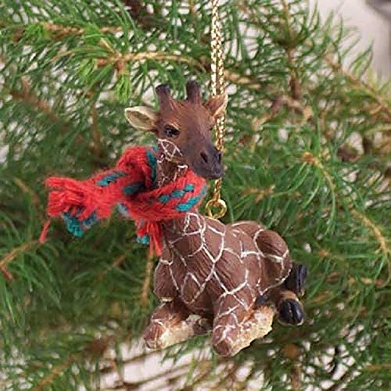 Conversation Concepts Giraffe Tiny Miniature One Christmas Ornament Brown 15 2 Tall
