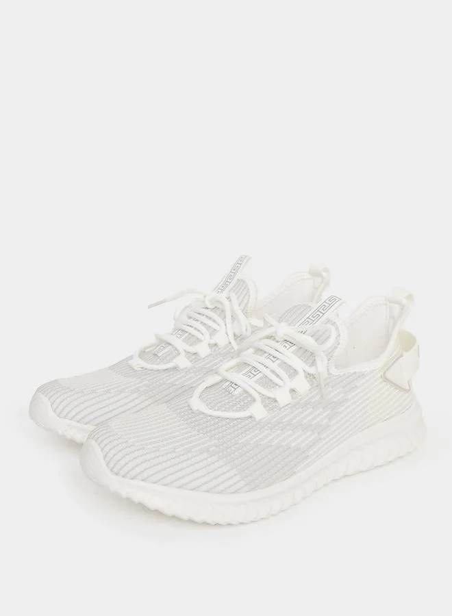 تايك تو Take Two Textured Lace Up Sneakers