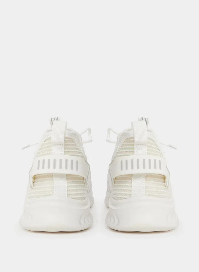 تايك تو Take Two Textured Lace Up Sneakers