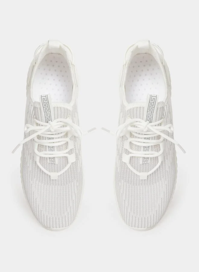 تايك تو Take Two Textured Lace Up Sneakers
