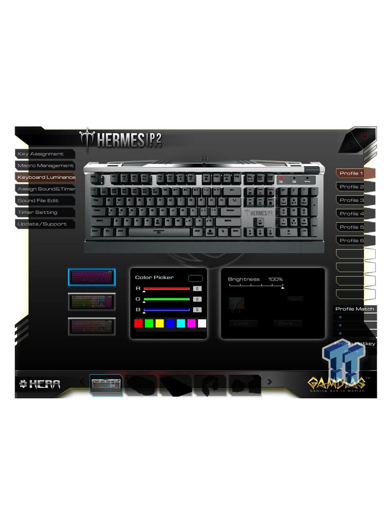 HERMES P2 RGB Mechanical Full Gaming Keyboard – Optical Switch – 2 Macro Keys - HERA Software