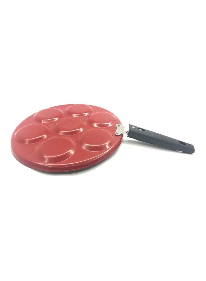 YADNESH Nonstick Mini Uttapam Pan Pancake Maker Mini Crepe pan Idli Pancake Multi-Snack Maker Aluminium Uttapam Tawa Tava 7 Cavity (275mm) - Image 3