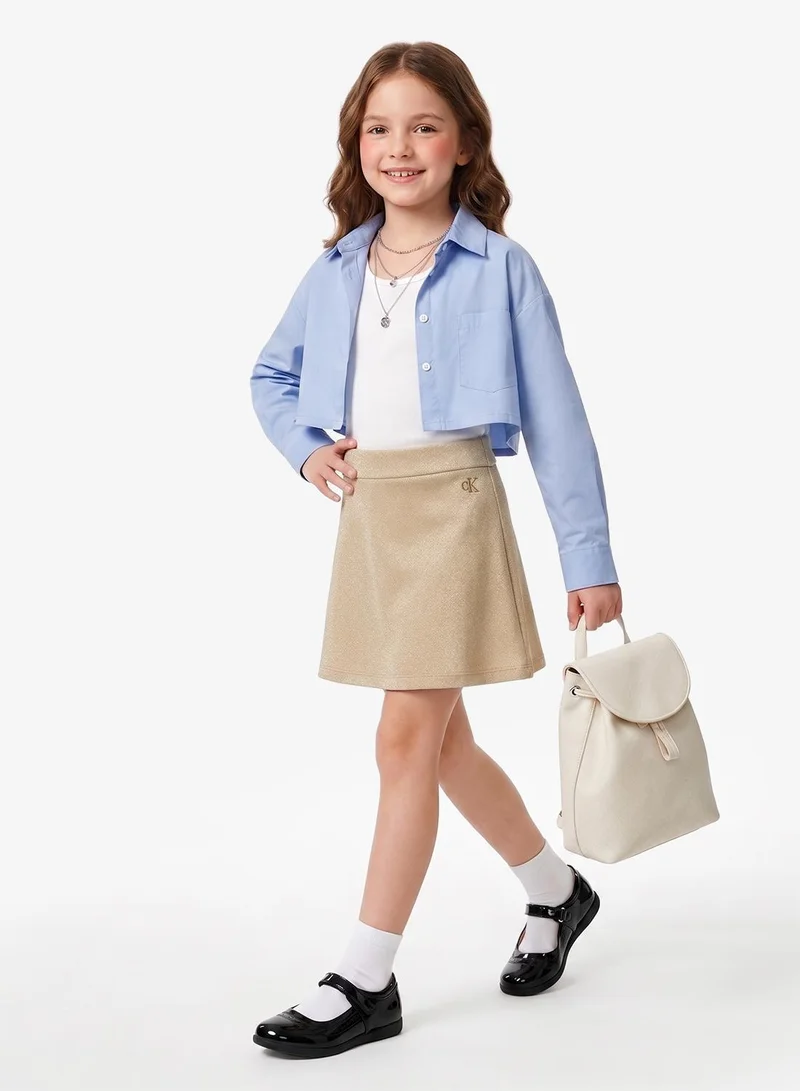 Calvin Klein Jeans Youth Logo Mini Aline Skirt