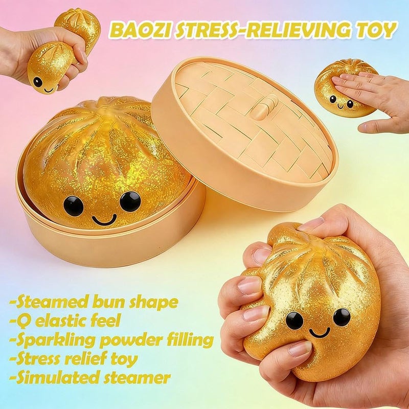 GIOIO Golden Dumpling Squishy Stress Ball Sensory Toy For Adults Kids Classroom Prizes - Image 3