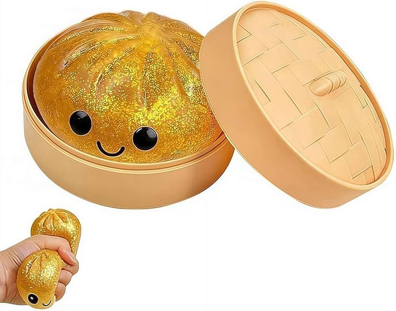 GIOIO Golden Dumpling Squishy Stress Ball Sensory Toy For Adults Kids Classroom Prizes - Image 1