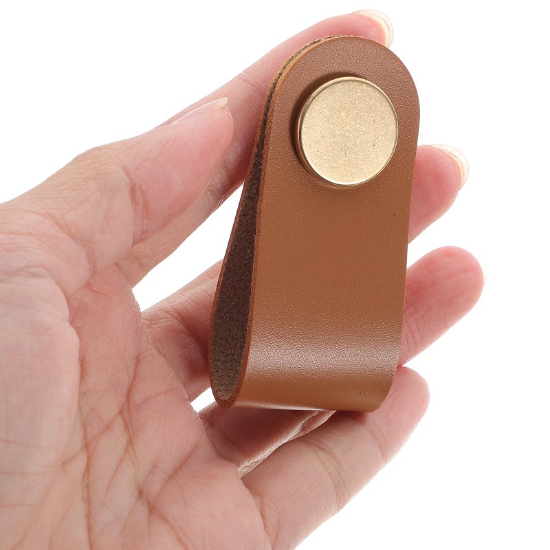 6pcs Door Handle PU Leather Cabinet Handle Replacement Furniture Pull Accessory - Image 1