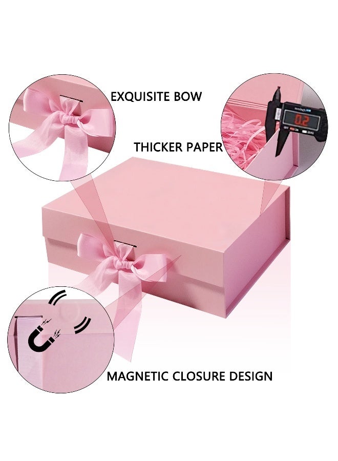 Pink Gift Box Set Empty,23x17x7cm,Large Gift Box for Party Surprise,Magnetic Present Boxes with Lid for Birthday Wedding Bridesmaid Groomsman Anniversary Valentines Baby Gift - Image 4