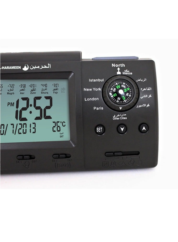AL-HARAMEEN ساعة منبه للطاولة الرقمية المسلمة للصلاة للمكتب المنزلي والمدرسة - Image 4