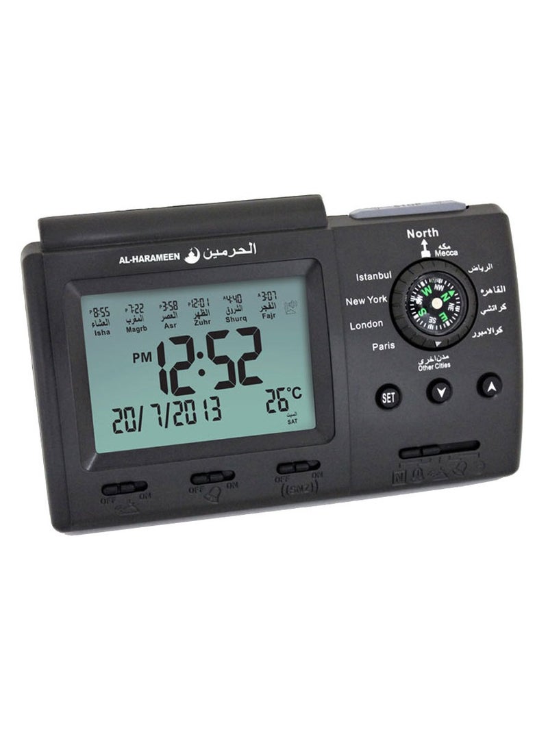 AL-HARAMEEN ساعة منبه للطاولة الرقمية المسلمة للصلاة للمكتب المنزلي والمدرسة - Image 2
