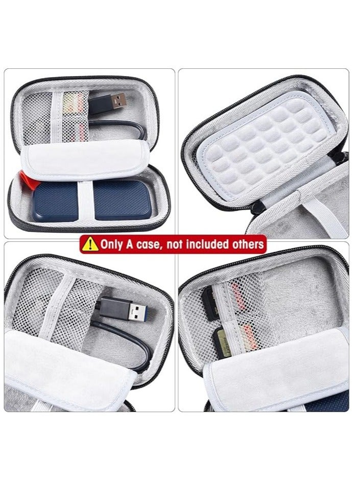 erorex Hard Carrying Case Storage Bag for SanDisk 480GB 1TB 2TB 4TB Extreme Pro Portable SSD SDSSDE30 / SDSSDE81 Solid State Drive EVA Shockproof Water Repellent Protective Storage Travel Bag  - Image 4