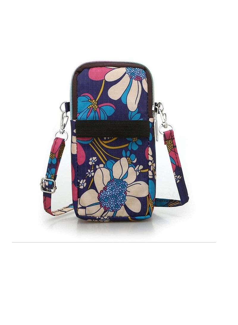 KASTWAVE Small Canvas Cell Phone Purse Wallet Cute but Roomy Casual Shoulder Bag Crossbody Bag for Women   SIZE:17.0*8*5cm/6.7*3.15*1.95inch, the space is large enough for the mobile phones with a screen up t - Image 3