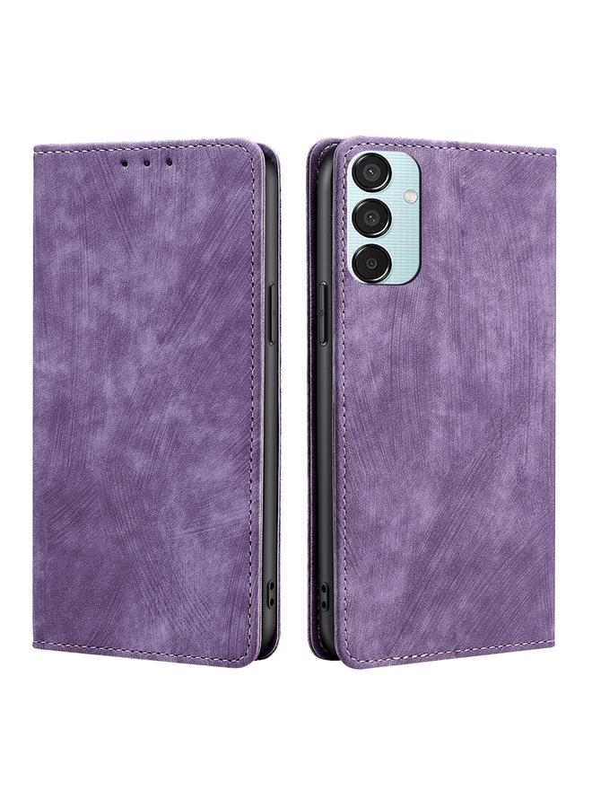 اس-توب جراب لهاتف Samsung Galaxy M15 5G RFID مضاد للسرقة مصنوع من الجلد المغناطيسي - Image 1