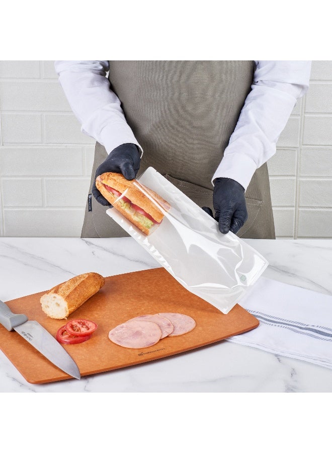 Restaurantware Bag Tek 11.5 Inch Heat And Seal Sample Bags, 100 Large Heat Seal Bags - Clear Window, Heat Sealable, White Plastic Heat Sealable Bags, Leak-Resistant, For Sandwiches Or Snacks - Image 5