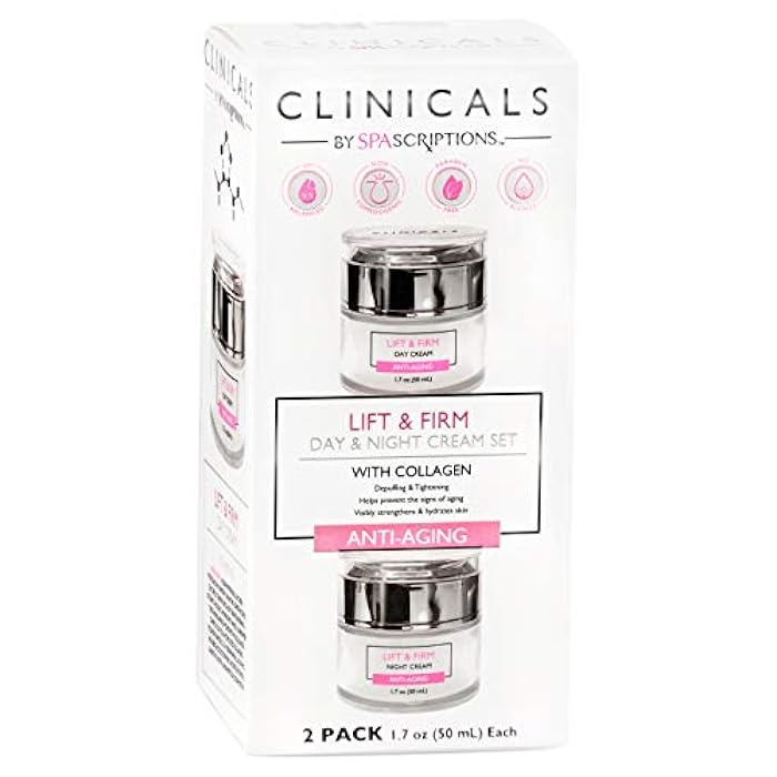 SpaScriptions Clinicals- Lift & Firm Day & Night Cream Set with Collagen - 2 Pack (1.7oz) - Image 1