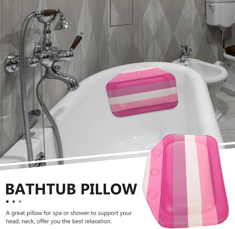 Bath Tub Pillow with Suction Cups, Foam Bath Pillow Neck and Headrest for Soaking, Spa, Hotel, and Bathtub Use, Fatigue Relief Bathroom Bathing Accessory - Image 3