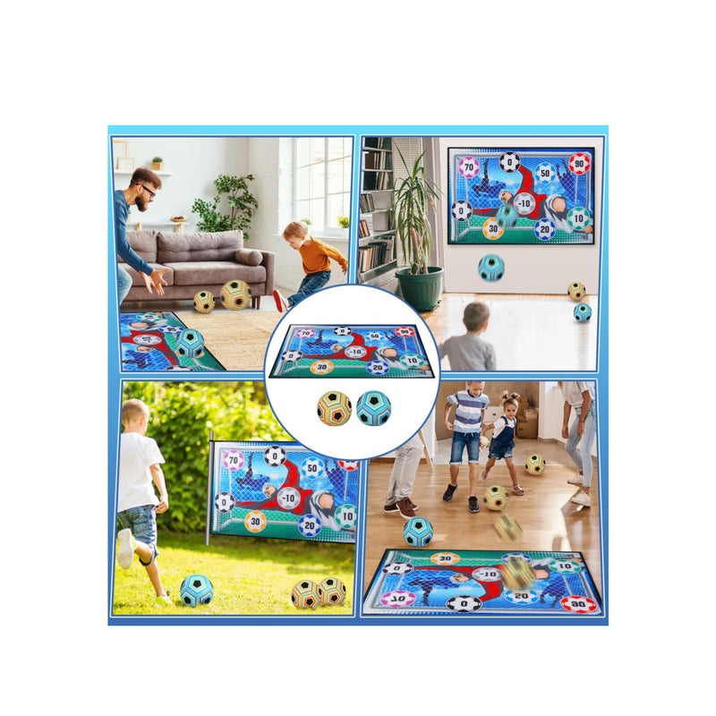 Barakah Soccer Ball Game Set for Kids, Indoor Outdoor Backyard Toss Soccer Goal Game with Velcro Balls, Foldable Flannel Goals, Toddlers Gift for 3 4 5 6 7 8 Year Old Boy Toys Birthday - Image 3