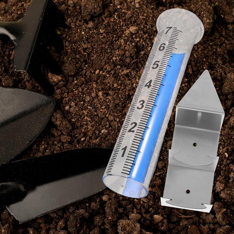 Outdoor Rain Gauge with Stainless Steel Rack and Stake for Garden, Lawn, Patio, Large Capacity Rainfall Measurement Tool for Outdoor and Agricultural Use - Image 5