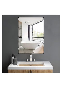 Wall Bathroom Mirror, Rectangular Wall Mirror,Frameless Modern Bathroom Vanity Mirrors，Shatter-Proof,Anti-Fog，for Living Room Bedroom Bathroom Entryway (70 * 90cm)