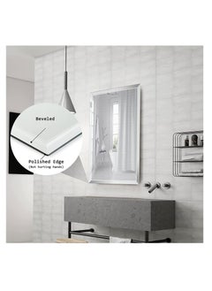 Wall Bathroom Mirror, Rectangular Wall Mirror,Frameless Modern Bathroom Vanity Mirrors，Shatter-Proof,Anti-Fog，for Living Room Bedroom Bathroom Entryway (70 * 90cm) - pzsku/Z927577019EE5394A2EF0Z/45/_/1703063903/6a8ffcbc-aaec-4988-94cd-c278a4eca76e