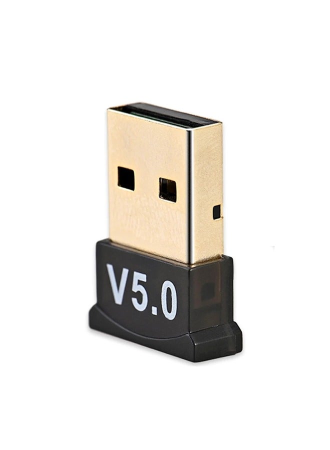 أوميوين جهاز استقبال بلوتوث USB بدون أسلاك ومرسل بلوتوث USB 5.0 محول Dongle للكمبيوتر المكتبي واللابتوب متوافق مع نظام ويندوز 7/8/8.1/10 - Image 1