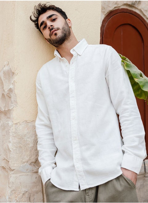 Casual Chemise Cotton blend with a subtle texture Regular fit