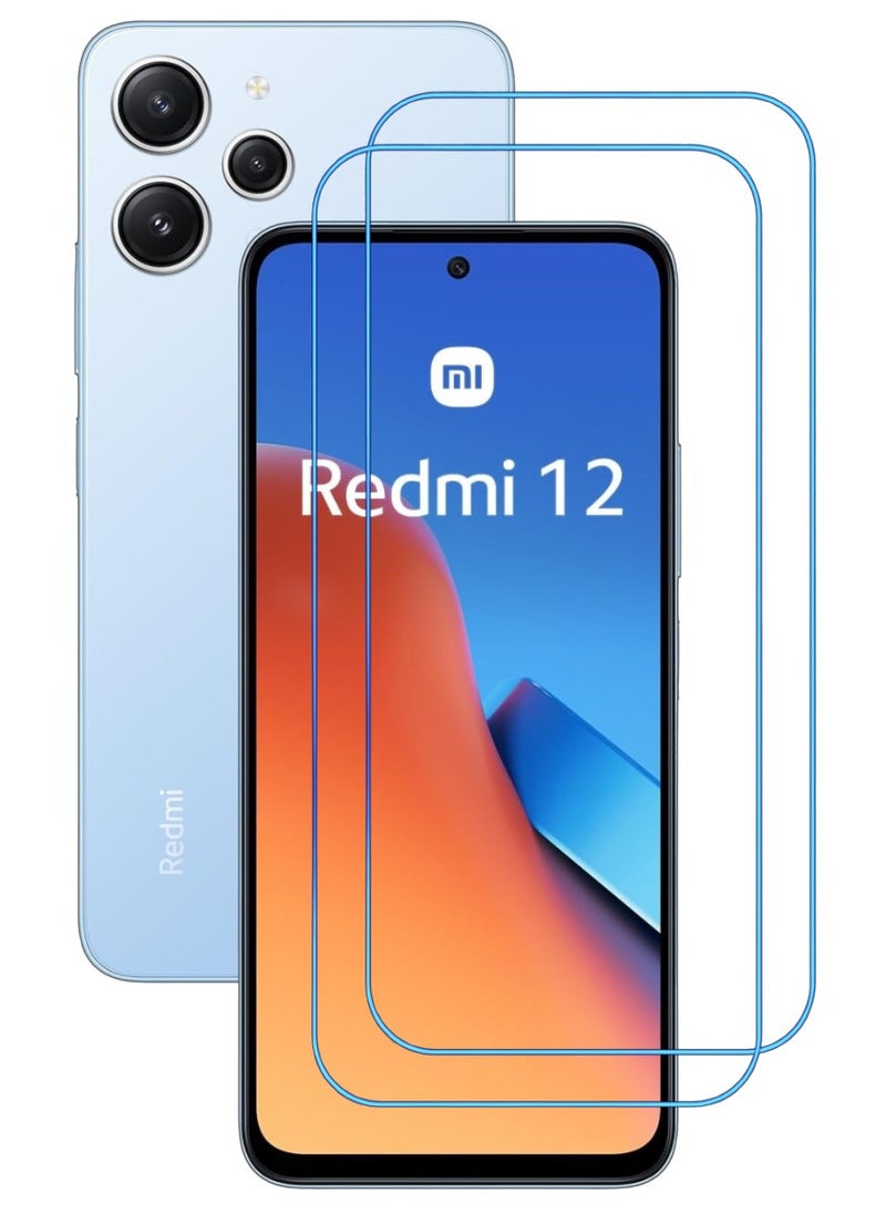 ACLIX 2 Pieces Antistatic ESD Dustproof Premium Quality High Definition Clear Tempered Glass Screen Protector Designed For Xiaomi Redmi 12 - Image 1