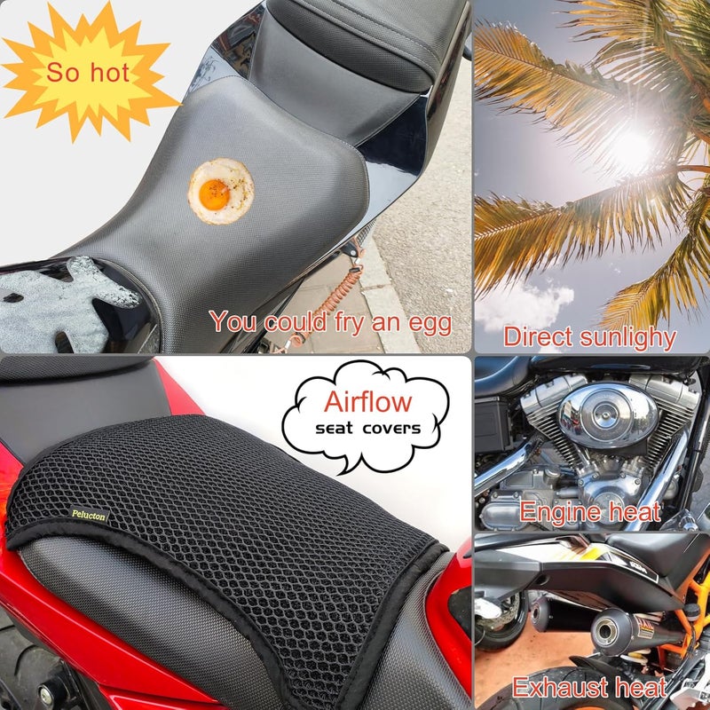 Pelucton Double-layer Motorcycle Cool Seat Cover - Image 2