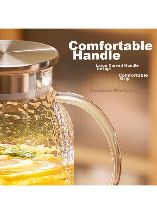 Gianxi Cold Water Pitcher, Heat-resistant High Borosilicate Glass Pitcher, Large Capacity Refrigerator Cold Water Jug, Cool Boiled Water Pitcher, Holiday Gift - Image 4