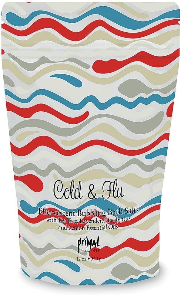 Primal Elements Bubbling Bath Salts Cold and Flu 12 Ounce